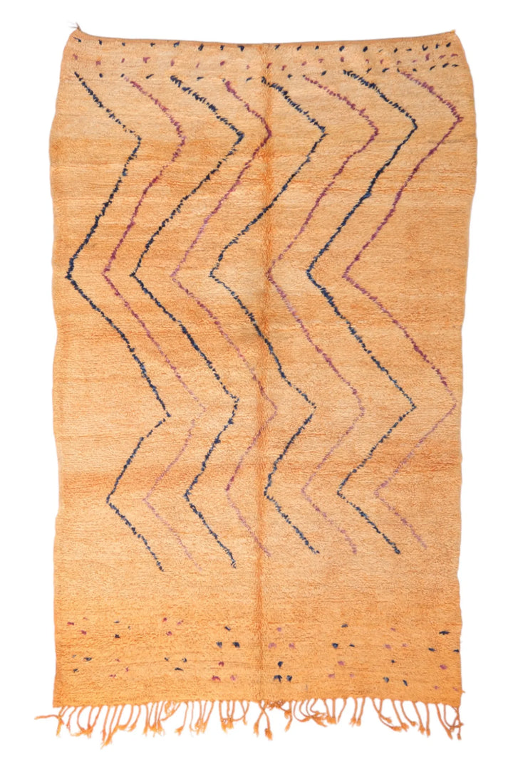 Rhamna Zigzag Moroccan Rug - Yellow – Les Nomades De Marrakech