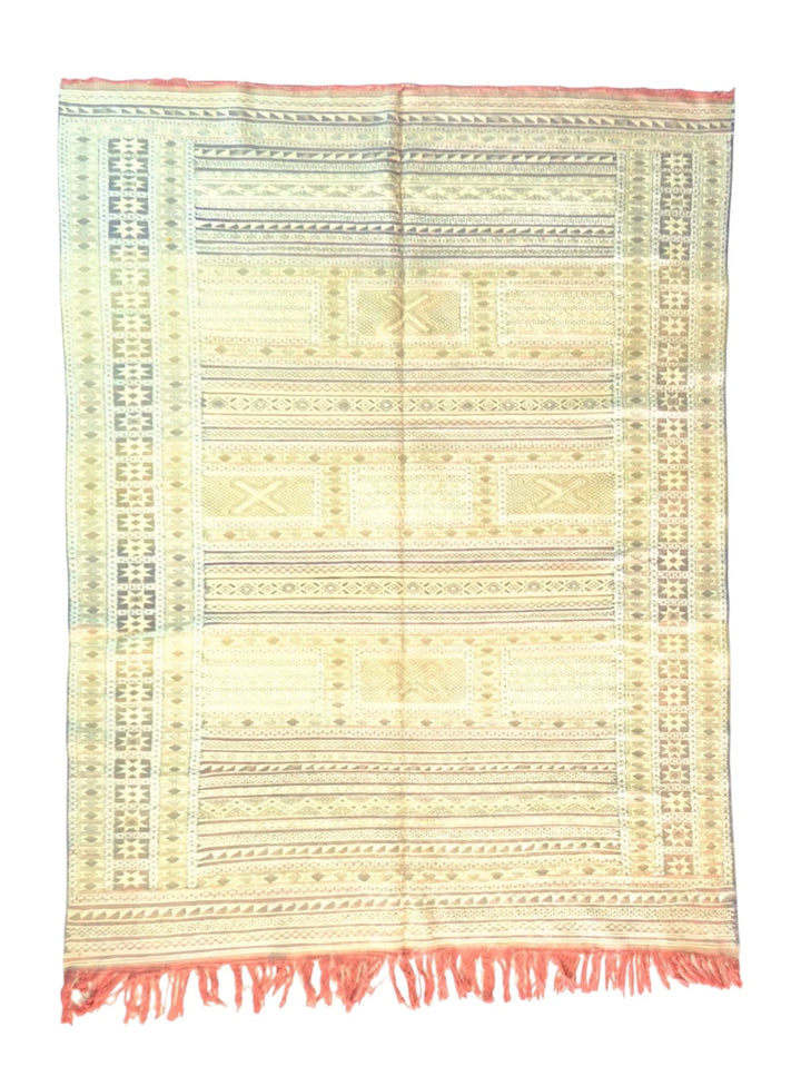 Elegant Multicolor Moroccan Tifelt Rug – Les Nomades De Marrakech